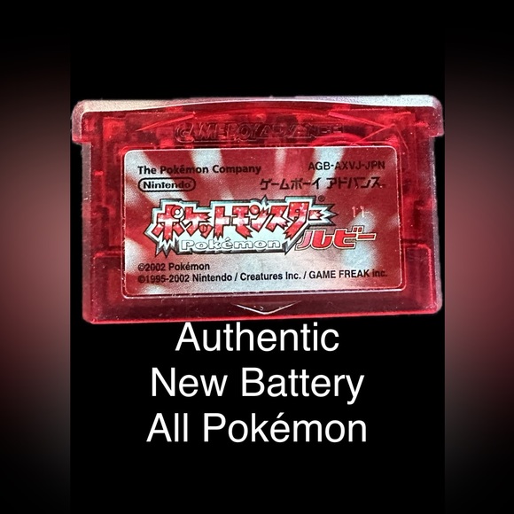 Japanese Pokemon Ruby Authentic All 386 Pokemon New Battery Pocket Monsters - Picture 1 of 8